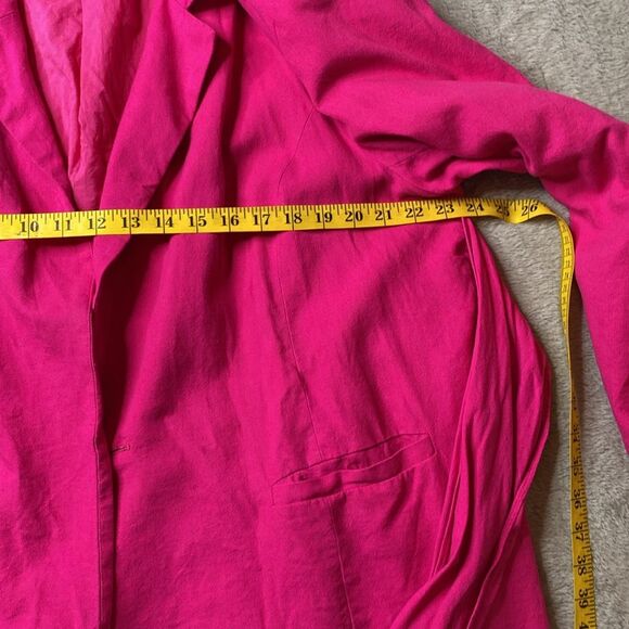 ELOQUII Blazer Linen Blend Barbie Pink Size 18 - Picture 11 of 11